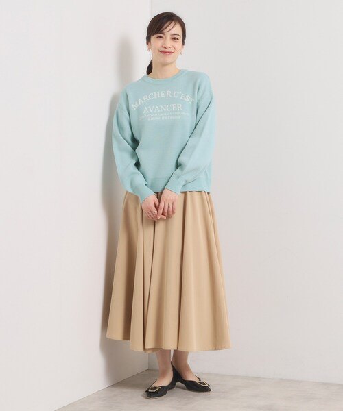 ITS'DEMO（イッツデモ）の「【手洗い可】アーチロゴニット（ニット/セーター・レディース・ライトブルー/アイボリー/ピンク系・00）」の10枚目の写真