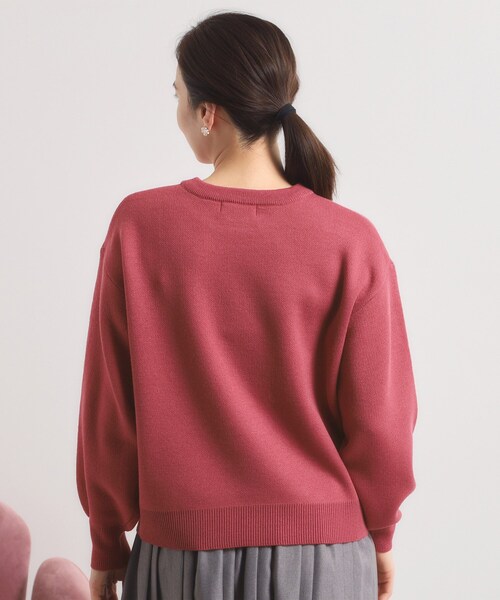 ITS'DEMO（イッツデモ）の「【手洗い可】アーチロゴニット（ニット/セーター・レディース・ライトブルー/アイボリー/ピンク系・00）」の18枚目の写真