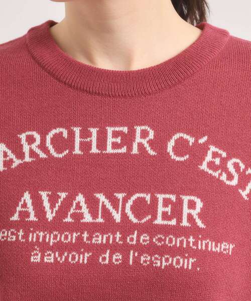 ITS'DEMO（イッツデモ）の「【手洗い可】アーチロゴニット（ニット/セーター・レディース・ライトブルー/アイボリー/ピンク系・00）」の19枚目の写真