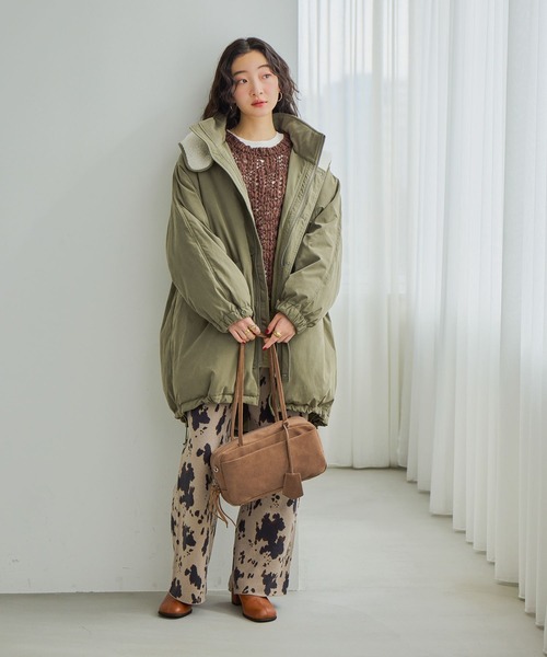 niko and...(ニコアンド)の「ウールMIXチャンキーニットプルオーバー(ニット/セーター・レディース・イエロー/ブラウン/サックスブルー・FREE)」の6枚目の写真