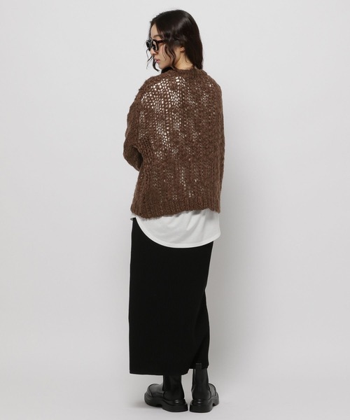 niko and...(ニコアンド)の「ウールMIXチャンキーニットプルオーバー(ニット/セーター・レディース・イエロー/ブラウン/サックスブルー・FREE)」の13枚目の写真