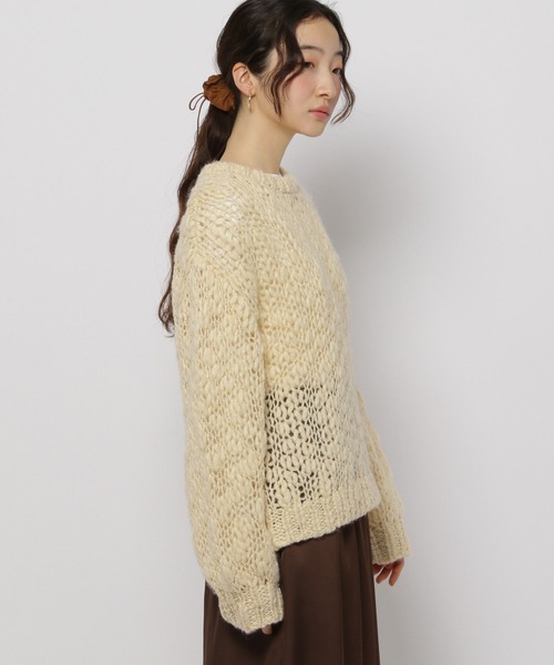 niko and...(ニコアンド)の「ウールMIXチャンキーニットプルオーバー(ニット/セーター・レディース・イエロー/ブラウン/サックスブルー・FREE)」の18枚目の写真