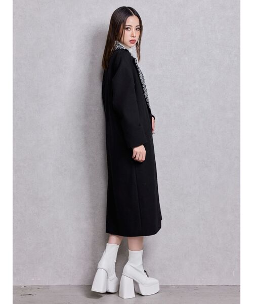 GYDA(ジェイダ)の「leopard slim longコート(ダウンジャケット/コート・レディース・キャメル/ブラック・FREE)」の7枚目の写真