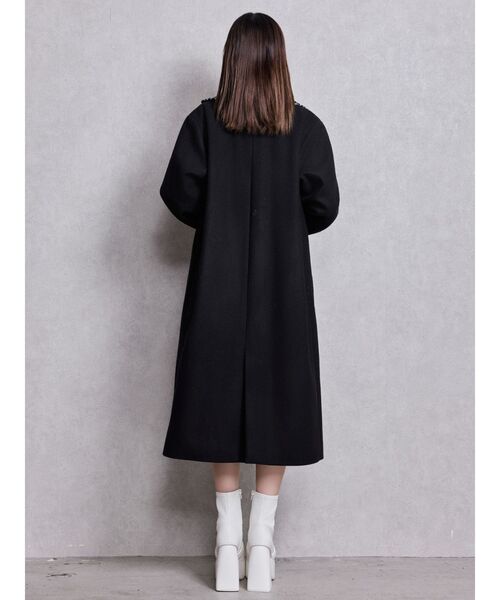 GYDA(ジェイダ)の「leopard slim longコート(ダウンジャケット/コート・レディース・キャメル/ブラック・FREE)」の8枚目の写真