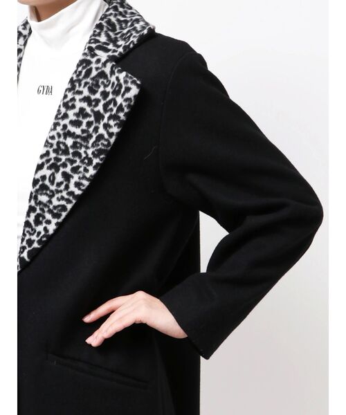 GYDA(ジェイダ)の「leopard slim longコート(ダウンジャケット/コート・レディース・キャメル/ブラック・FREE)」の16枚目の写真
