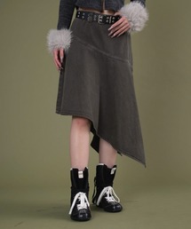 dispark | DISPARK/【25年秋冬新作】ベルト付きヘムスカート(デニムスカート)