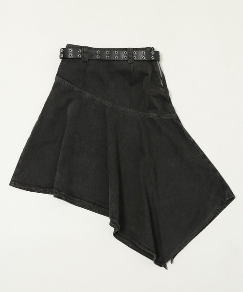 dispark（ディスパーク）の「DISPARK/【25年秋冬新作】ベルト付きヘムスカート（デニムスカート・レディース・グレー/カーキ・FREE）」の15枚目の写真