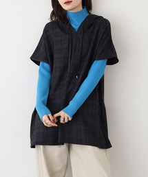 A.N.L（エーエヌエル　レーベル）の「A.N.L チェック柄チュニックポンチョ（ポンチョ）」