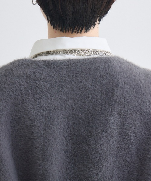 Paradise Picnic（パラダイスピクニック）の「フェザーヤーンカーディガン（カーディガン/ボレロ・レディース・ブラウン/アイボリー/チャコールグレー・FREE）」の8枚目の写真