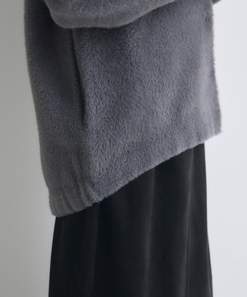 Paradise Picnic（パラダイスピクニック）の「フェザーヤーンカーディガン（カーディガン/ボレロ・レディース・ブラウン/アイボリー/チャコールグレー・FREE）」の4枚目の写真