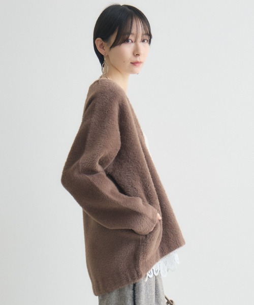 Paradise Picnic（パラダイスピクニック）の「フェザーヤーンカーディガン（カーディガン/ボレロ・レディース・ブラウン/アイボリー/チャコールグレー・FREE）」の19枚目の写真