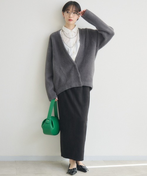 Paradise Picnic（パラダイスピクニック）の「フェザーヤーンカーディガン（カーディガン/ボレロ・レディース・ブラウン/アイボリー/チャコールグレー・FREE）」の17枚目の写真