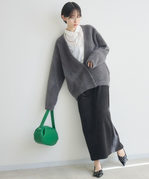 Paradise Picnic（パラダイスピクニック）の「フェザーヤーンカーディガン（カーディガン/ボレロ・レディース・ブラウン/アイボリー/チャコールグレー・FREE）」の16枚目の写真