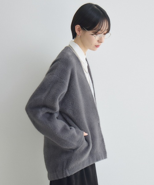 Paradise Picnic（パラダイスピクニック）の「フェザーヤーンカーディガン（カーディガン/ボレロ・レディース・ブラウン/アイボリー/チャコールグレー・FREE）」の12枚目の写真