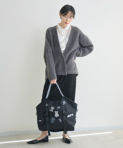 Paradise Picnic（パラダイスピクニック）の「フェザーヤーンカーディガン（カーディガン/ボレロ・レディース・ブラウン/アイボリー/チャコールグレー・FREE）」の15枚目の写真