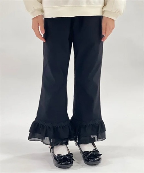 axes femme(アクシーズファム)の「ストレッチフリルレギンス(その他パンツ・キッズ・ベージュ/ブラック・MEDIUM/LARGE)」の2枚目の写真