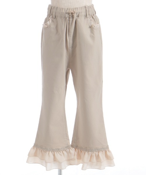 axes femme(アクシーズファム)の「ストレッチフリルレギンス(その他パンツ・キッズ・ベージュ/ブラック・MEDIUM/LARGE)」の3枚目の写真