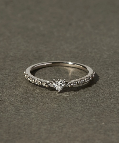 JUPITER(ジュピター)の「【Pt900】ハートシェイプダイヤモンドハーフエタニティリング/0.2ct(リング・レディース・プラチナム・#10)」の1枚目の写真