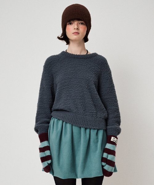 FUN FROM FUN(ファンフロムファン)の「FLUFFY KNIT PULLOVER, CHARCOAL(ニット/セーター・レディース・その他・OS)」の1枚目の写真