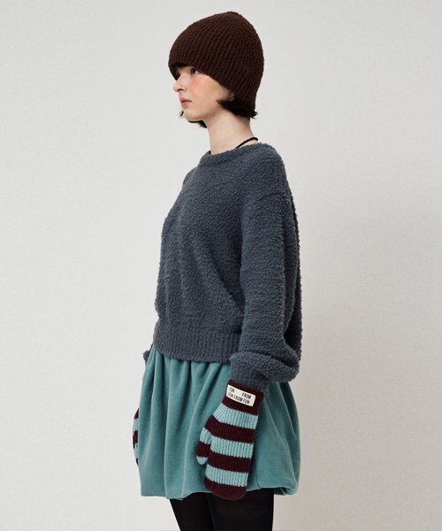 FUN FROM FUN(ファンフロムファン)の「FLUFFY KNIT PULLOVER, CHARCOAL(ニット/セーター・レディース・その他・OS)」の2枚目の写真