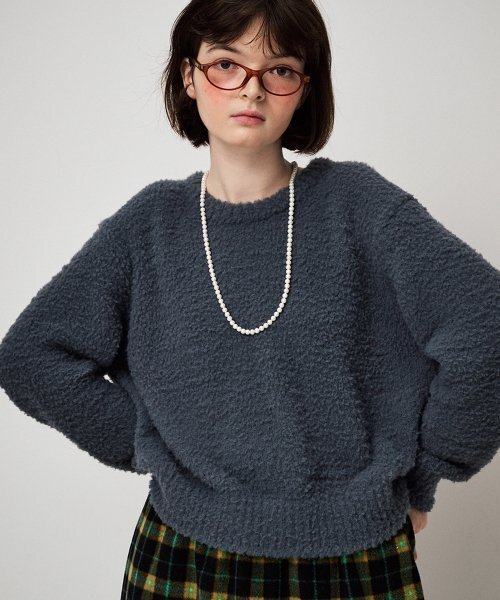FUN FROM FUN(ファンフロムファン)の「FLUFFY KNIT PULLOVER, CHARCOAL(ニット/セーター・レディース・その他・OS)」の6枚目の写真