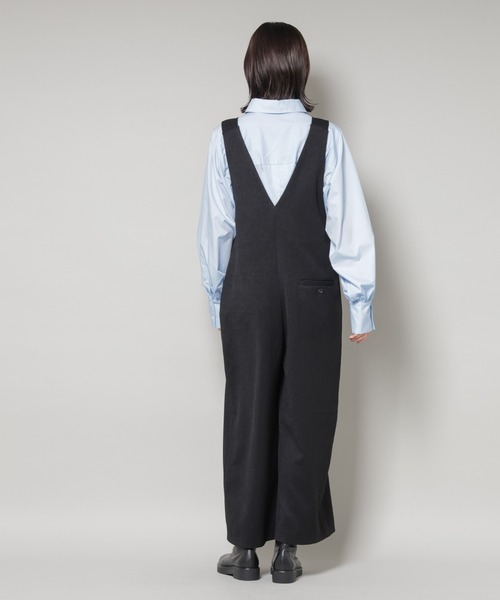 NANO universe(ナノユニバース)の「Vネックオールインワン(つなぎ/オールインワン・レディース・グレー/ブラック/ブラウン・FREE)」の6枚目の写真