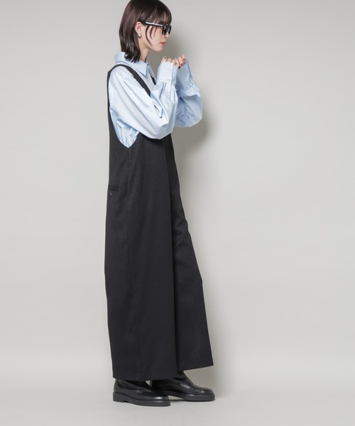 NANO universe(ナノユニバース)の「Vネックオールインワン(つなぎ/オールインワン・レディース・グレー/ブラック/ブラウン・FREE)」の7枚目の写真