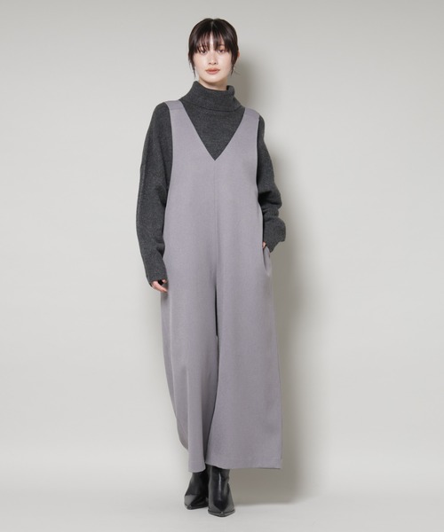 NANO universe(ナノユニバース)の「Vネックオールインワン(つなぎ/オールインワン・レディース・グレー/ブラック/ブラウン・FREE)」の19枚目の写真