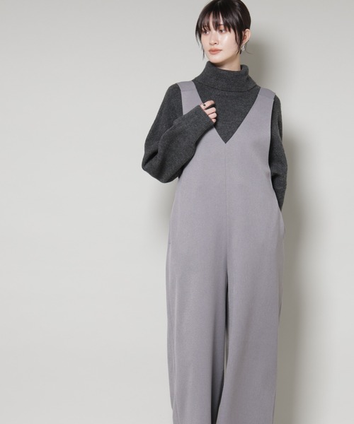 NANO universe(ナノユニバース)の「Vネックオールインワン(つなぎ/オールインワン・レディース・グレー/ブラック/ブラウン・FREE)」の18枚目の写真