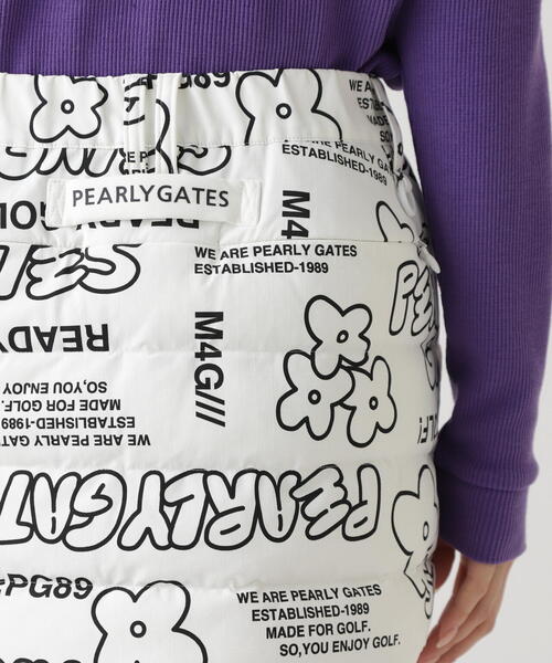 PEARLY GATES（パーリーゲイツ）の「【PEARLY GATES】NyストレッチBIGリップストップ中綿ラップ風スカート ＜ロゴ×花柄＞（スカート・レディース・ホワイト系その他・SMALL/MEDIUM/LARGE）」の10枚目の写真