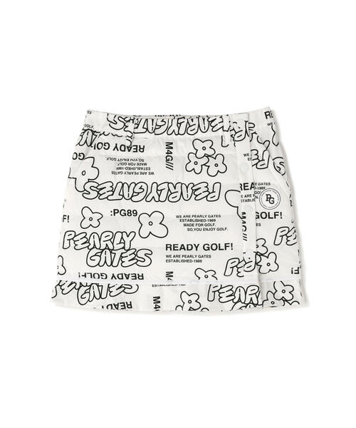 PEARLY GATES（パーリーゲイツ）の「【PEARLY GATES】NyストレッチBIGリップストップ中綿ラップ風スカート ＜ロゴ×花柄＞（スカート・レディース・ホワイト系その他・SMALL/MEDIUM/LARGE）」の12枚目の写真