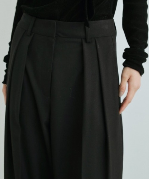 anuke（アンヌーク）の「anuke Tuck Wide Pants（その他パンツ・レディース・ブラウン/ブラック・36/38）」の5枚目の写真