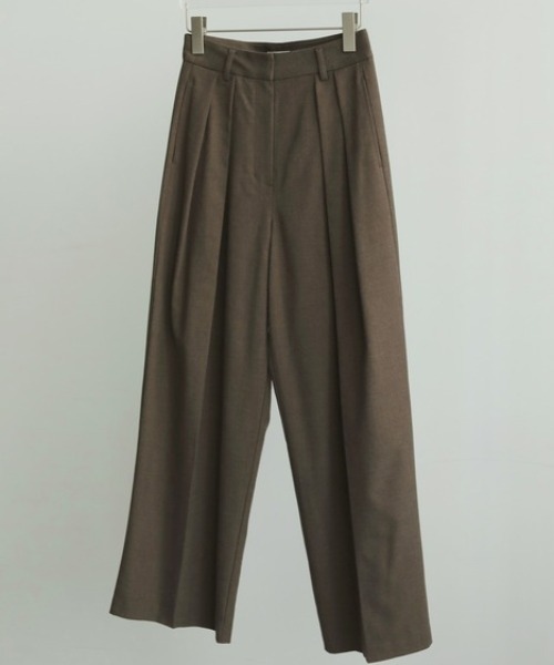 anuke（アンヌーク）の「anuke Tuck Wide Pants（その他パンツ・レディース・ブラウン/ブラック・36/38）」の14枚目の写真