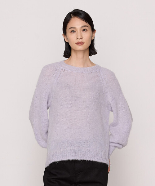 K.T KIYOKO TAKASE(キヨコタカセ)の「〔 TALLサイズ 〕 ベビースーリーアルパカ クルーネックプルオーバー(ニット/セーター・レディース・ライラック・15号)」の1枚目の写真
