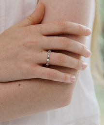Bright surgical and crystal ring
