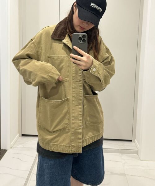 QT8 GARMENTS（キューティーエイトガーメント）の「RG Washed Work Chore Jacket (Beige)（デニムジャケット・レディース・その他・X-LARGE/MEDIUM/LARGE）」の7枚目の写真