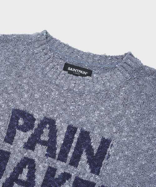 SAINTPAIN（セイントペイン）の「SPデミージブークルニットブルー（ニット/セーター・メンズ・その他・MEDIUM/LARGE）」の3枚目の写真