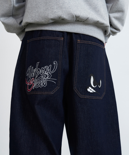 URBANSTOFF(アーバンストッフ)の「バックポケットアートワークデニムパンツ(インディゴ)(デニムパンツ・レディース・その他・MEDIUM/LARGE)」の7枚目の写真