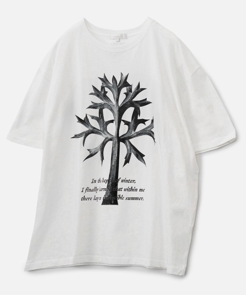 VASTIC(バスティック)の「ツリー レタリング Tシャツ_ホワイト(Tシャツ/カットソー・メンズ・その他・MEDIUM/LARGE/X-LARGE)」の1枚目の写真