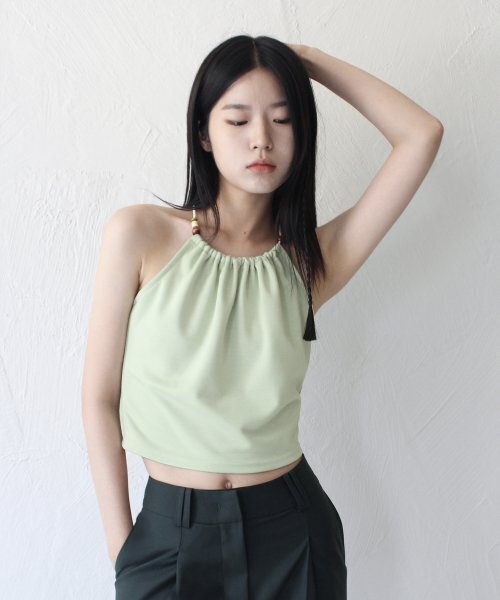 RUBATI(ルバティ)の「Halterneck Wooden Beads Top (MINT)(Tシャツ/カットソー・レディース・その他・size2/size1)」の4枚目の写真
