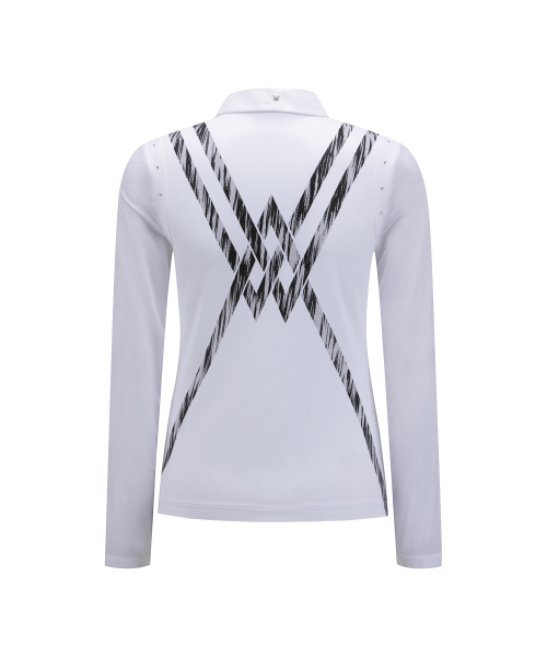 ANEW GOLF(アニューゴルフ)の「WOMEN SM SIGNATURE LOGO HYBRID LONG T-SHIRT_WH(Tシャツ/カットソー・レディース・その他・X-SMALL)」の2枚目の写真