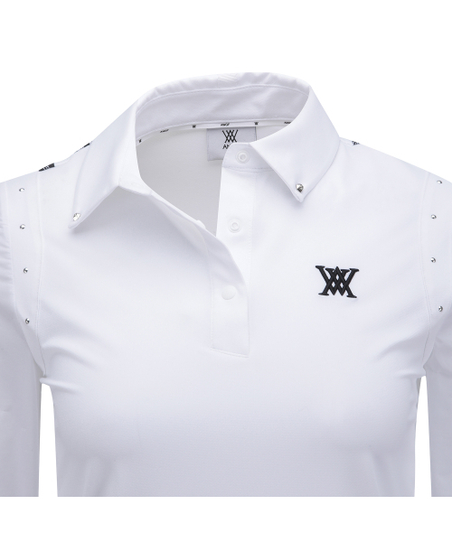 ANEW GOLF(アニューゴルフ)の「WOMEN SM SIGNATURE LOGO HYBRID LONG T-SHIRT_WH(Tシャツ/カットソー・レディース・その他・X-SMALL)」の5枚目の写真