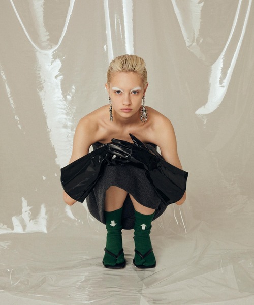 FAKUI（ファクイ）の「ARROW TABI SOCKS / アロー足袋ソックス（ソックス/靴下・レディース・ホワイト/グリーン/ブルー・22.0～24.0cm）」の7枚目の写真