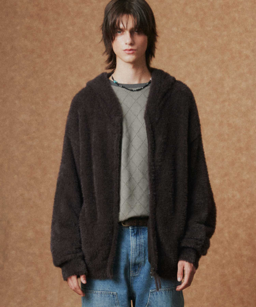 WMC(ダブリューエムシー)の「ヘアリー フードジップアップ_BROWN(パーカー・レディース・ブラウン・MEDIUM/LARGE/X-LARGE)」の7枚目の写真