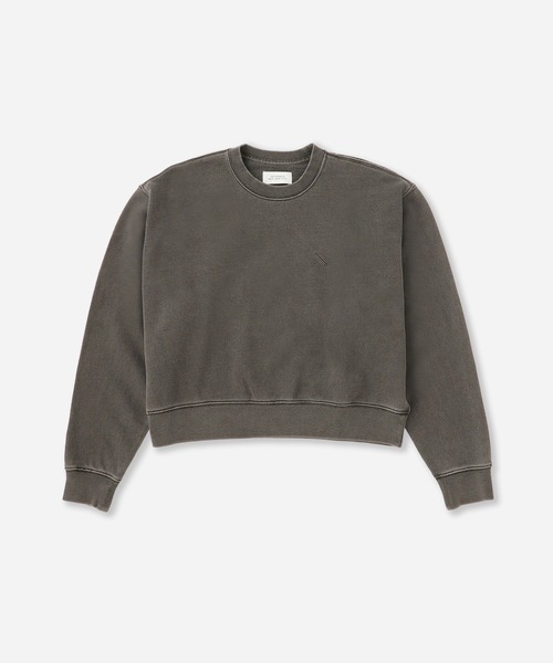 Saturdays NYC(サタデーズ ニューヨークシティ )の「Genny Pigment Dyed Sweatshirt | WOMEN(スウェット・レディース・チャコールグレー/キナリ/ブルー・L/M/S)」の1枚目の写真