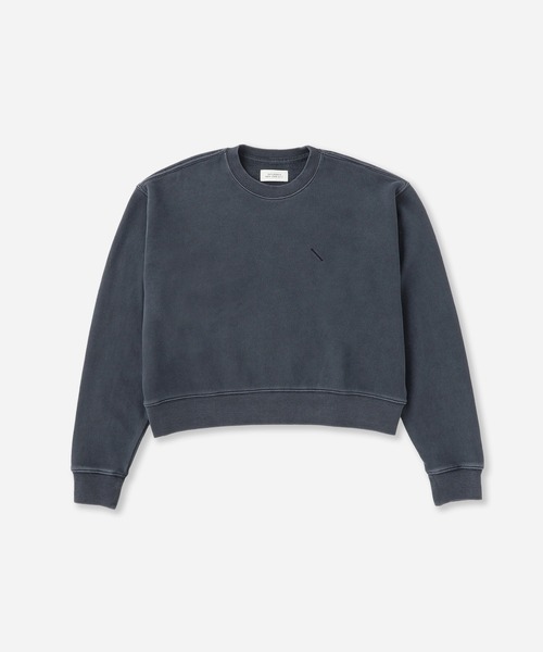 Saturdays NYC(サタデーズ ニューヨークシティ )の「Genny Pigment Dyed Sweatshirt | WOMEN(スウェット・レディース・チャコールグレー/キナリ/ブルー・L/M/S)」の3枚目の写真