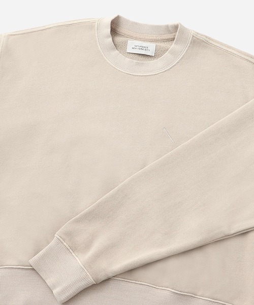 Saturdays NYC(サタデーズ ニューヨークシティ )の「Genny Pigment Dyed Sweatshirt | WOMEN(スウェット・レディース・チャコールグレー/キナリ/ブルー・L/M/S)」の12枚目の写真