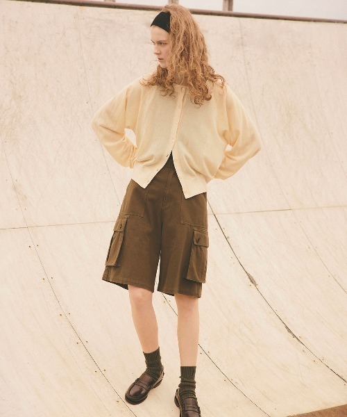 THE SHINZONE（ザ　シンゾーン）の「THE SHINZONE/シンゾーン　シアーロングスリーブカーディガン　SEER LONG SLEEVE CARDIGAN　25MMSCU16（カーディガン/ボレロ・レディース・ライトイエロー/チャコールグレー/レッド・FREE）」の4枚目の写真