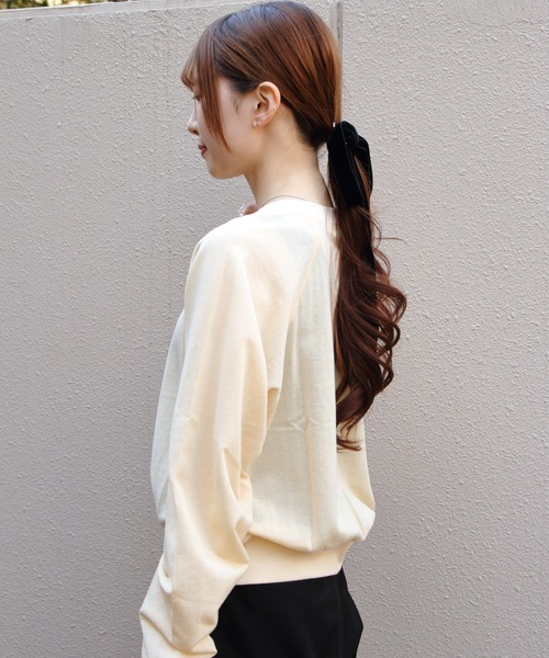 THE SHINZONE（ザ　シンゾーン）の「THE SHINZONE/シンゾーン　シアーロングスリーブカーディガン　SEER LONG SLEEVE CARDIGAN　25MMSCU16（カーディガン/ボレロ・レディース・ライトイエロー/チャコールグレー/レッド・FREE）」の9枚目の写真