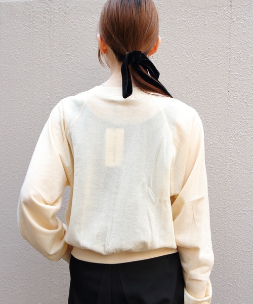 THE SHINZONE（ザ　シンゾーン）の「THE SHINZONE/シンゾーン　シアーロングスリーブカーディガン　SEER LONG SLEEVE CARDIGAN　25MMSCU16（カーディガン/ボレロ・レディース・ライトイエロー/チャコールグレー/レッド・FREE）」の10枚目の写真